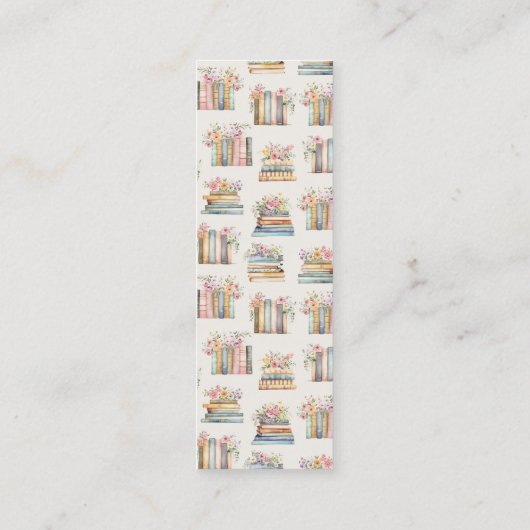 新しいチャプター・ワイルドフラワーの本のしおり スキニー名刺 (裏面)