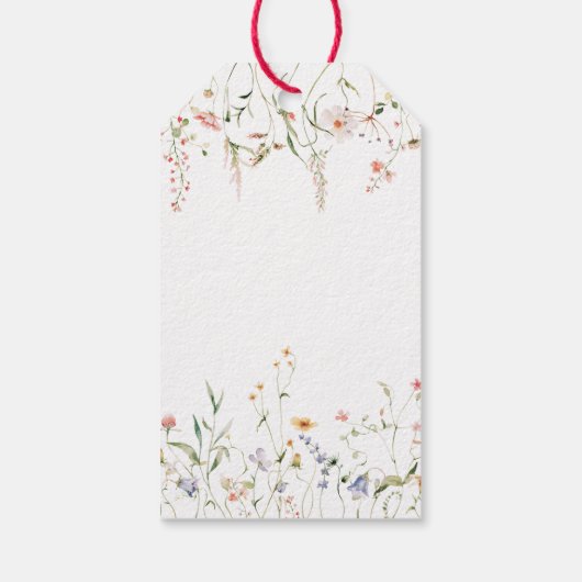 新しいチャプターBegin Book Wildflower赤ちゃんガールシャワー ギフトタグ (裏面)