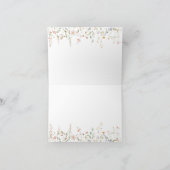 新しいチャプターBegin Book Wildflower赤ちゃんガールシャワー サンキューカード (内部)