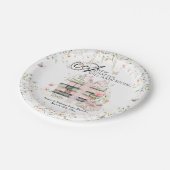 新しいチャプターBegin Book Wildflower赤ちゃんガールシャワー ペーパープレート (アングル)