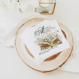 新しいチャプターBegin Book Wildflower Baby Shower スタンダードカクテルナプキン