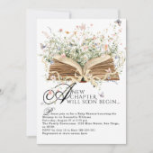 新しいチャプターBegin Book Wildflower Baby Shower 招待状 (正面)