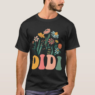 新しいディディワイルドフラワーファースト誕生日ベビーシャワー Tシャツ