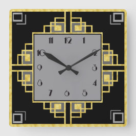 新しいデコ スクエア壁時計