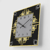 新しいデコ スクエア壁時計 (傾斜)