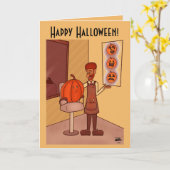 新しいデザインのハロウィン折りたたみグリーティングカード カード (黄色い花)