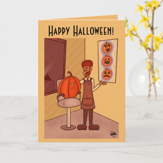 新しいデザインのハロウィン折りたたみグリーティングカード カード (黄色い花)