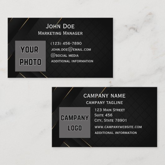 新しいデザインの表裏名刺 名刺 (正面/裏面)