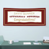 新しいデザイン！ハッピーリタイアバナー 横断幕 (トレードショー)