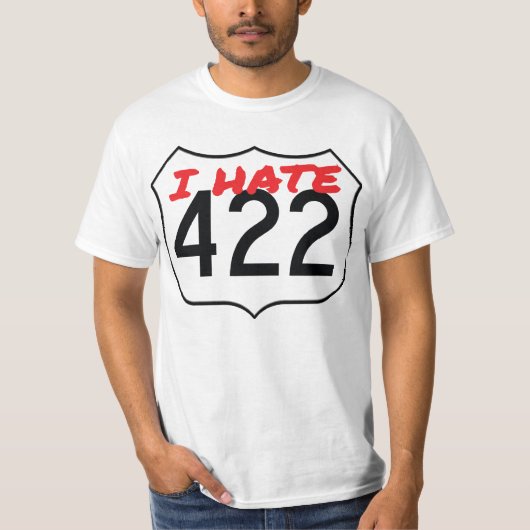 新しいデザイン! 私は422 Tシャツを憎みます Tシャツ (正面)