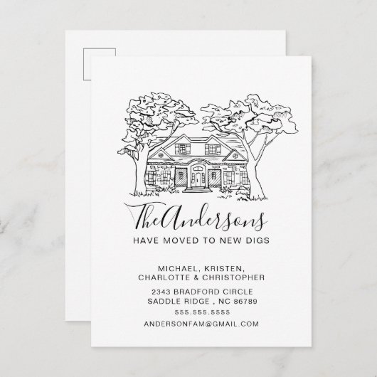 新しいデジタル | 動きのお知らせ 案内ポストカード (正面/裏面)