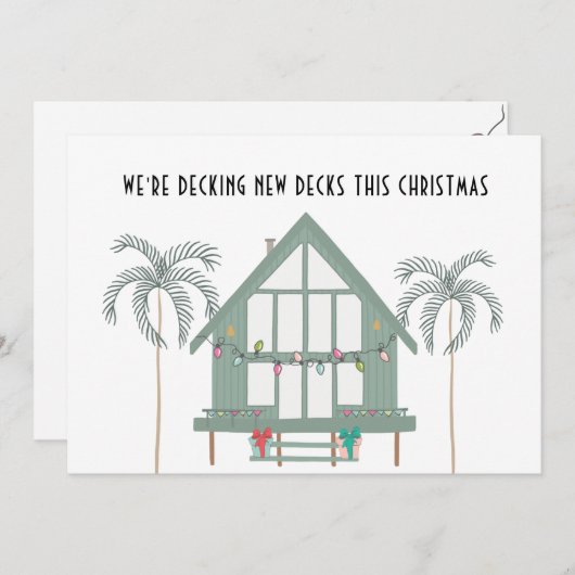 新しいデッキをデッキこのクリスマスホリデームービング 案内状 (正面/裏面)