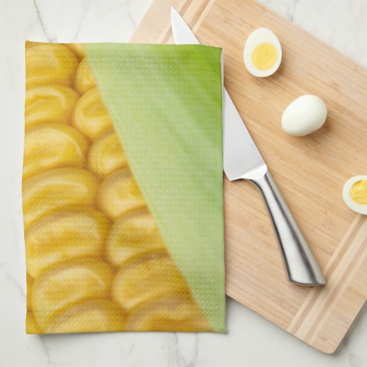 新しいトウモロコシの台所タオル キッチンタオル (四つ折り)