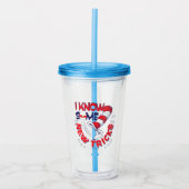 新しいトリックを知っている帽子の中の猫 アクリルタンブラー (正面)