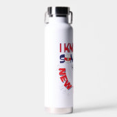 新しいトリックを知っている帽子の中の猫 ウォーターボトル (正面)