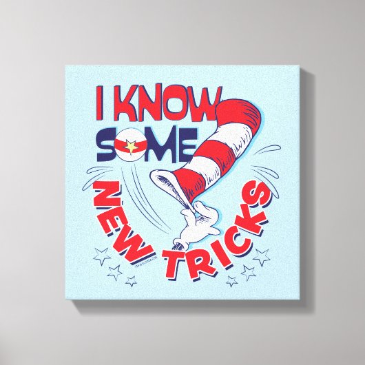 新しいトリックを知っている帽子の中の猫 キャンバスプリント (正面)