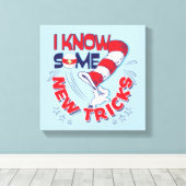 新しいトリックを知っている帽子の中の猫 キャンバスプリント (インサイチュ (ウッドフロア))