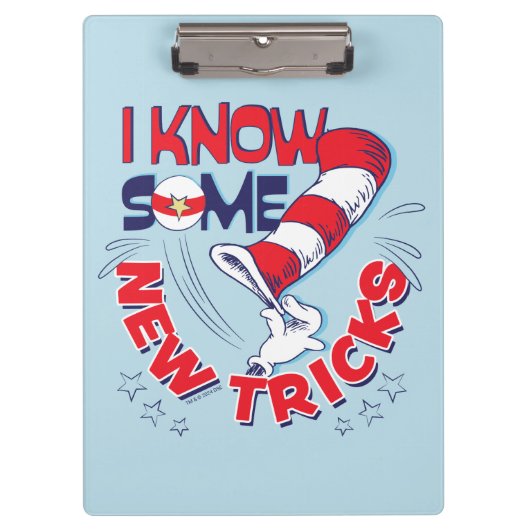 新しいトリックを知っている帽子の中の猫 クリップボード (正面)