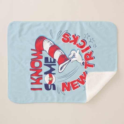 新しいトリックを知っている帽子の中の猫 シェルパブランケット (正面(横))