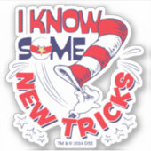 新しいトリックを知っている帽子の中の猫 シール (正面)