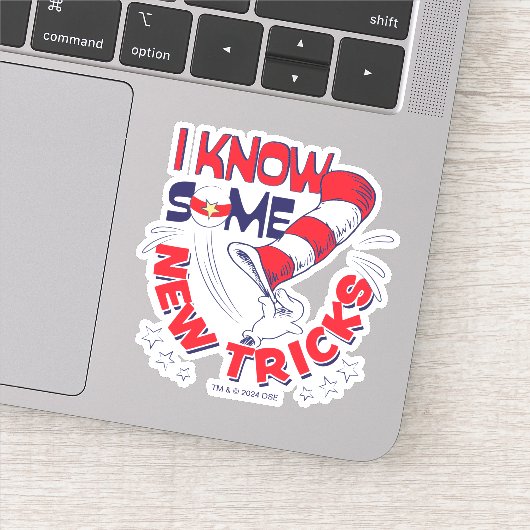 新しいトリックを知っている帽子の中の猫 シール (詳細)