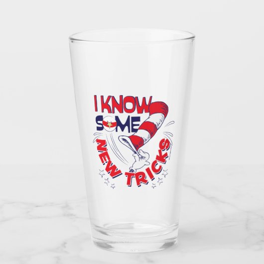 新しいトリックを知っている帽子の中の猫 タンブラーグラス (正面)