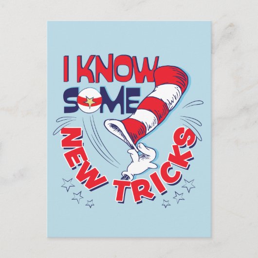 新しいトリックを知っている帽子の中の猫 ポストカード (正面)