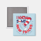 新しいトリックを知っている帽子の中の猫 マグネット (正面/裏面)