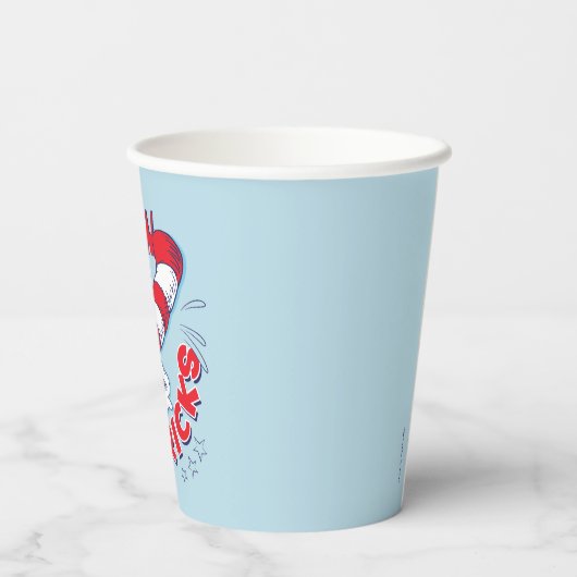 新しいトリックを知っている帽子の中の猫 紙コップ (裏面)