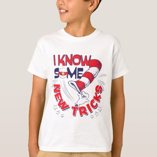 新しいトリックを知っている帽子の中の猫 Tシャツ (正面)