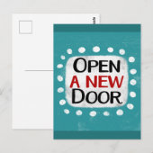 新しいドアのはがきを開く ポストカード (正面/裏面)