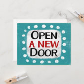 新しいドアのグリーティングカードを開く カード (正面/裏面インサイチュ)