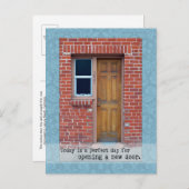 新しいドアの写真はがきを開く ポストカード (正面/裏面)