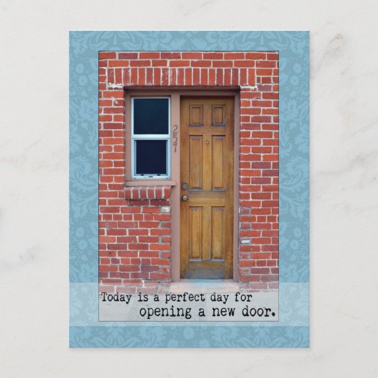 新しいドアの写真はがきを開く ポストカード (正面)