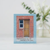 新しいドアの写真はがきを開く ポストカード (スタンド正面)