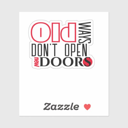 新しいドア引用文の黒い赤い文字を開く シール (シート)