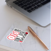 新しいドア引用文の黒い赤い文字を開く シール