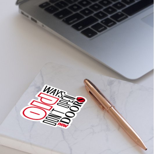 新しいドア引用文の黒い赤い文字を開く シール