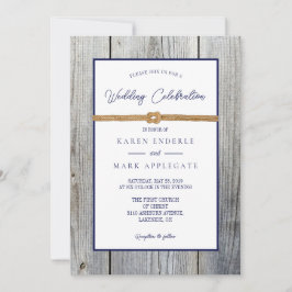 新しいドックサイドロ素朴ープ結婚ズ 招待状