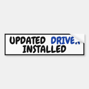 新しいドライおもしろいバのインストールされた新しい運転免許証の更新 バンパーステッカー
