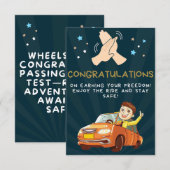 新しいドライバの楽しむギフト、新しいデザイン 出欠カード (正面/裏面)