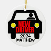 新しいドライバライセンスキープサウ セラミックオーナメント (正面)