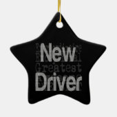 新しいドライバーの並外れ セラミックオーナメント (裏面)