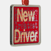新しいドライバーの並外れ メタルオーナメント (右)