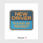 新しいドライバー – お願いFuturistic Blue シール (シート)