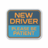 新しいドライバー – お願いFuturistic Blue シール (正面)