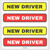 新しいドライバ署名ステッカー（他のドライバに警告） シール (シート)