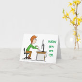 新しいドライバHAPPY **13th誕生日**カード カード (黄色い花)