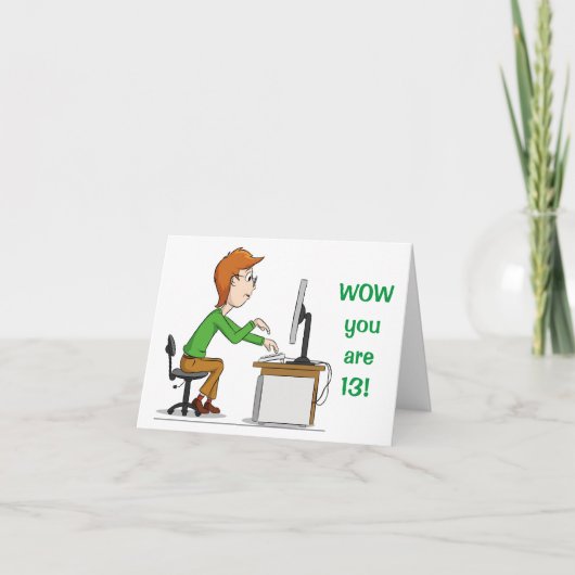 新しいドライバHAPPY **13th誕生日**カード カード (正面)