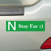 新しいドライバstay far green bumperステッカー バンパーステッカー (車上)